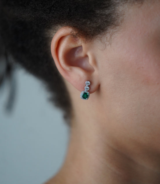 The Elise Emerald Drop Earrings
